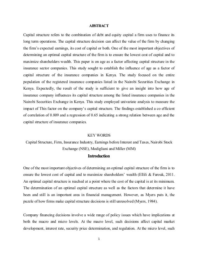 Research paper on debt market